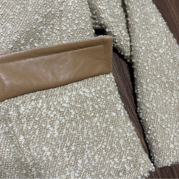 Akris Wool Bouclé Jacket with Lambskin Leather Trim – Size 10 - Picture 10 of 15
